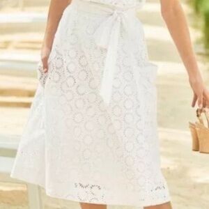 NWT Lilly Pulitzer White Pier Midi Skirt